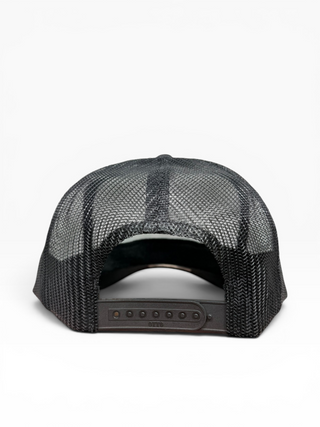 Gold Dogs Live Free Black/White Trucker hat