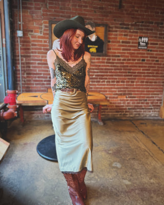 Start Me Up Sequin Tank Top