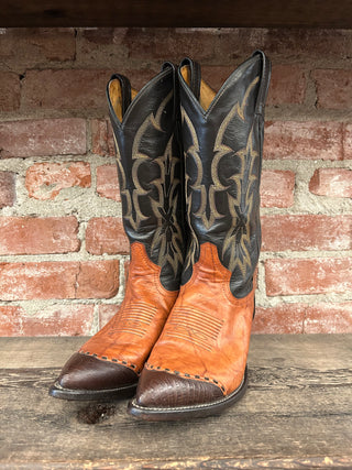Tony Lama Lizard Tip Cowboy Boots Size W 9.5/M 8