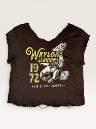 Waylon Jennings Chop Shop Distressed T-Shirt