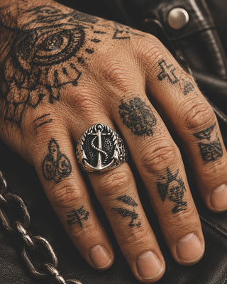 Anchor Biker Ring