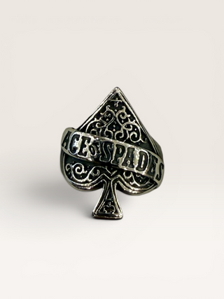 Ace of Spades Biker Ring