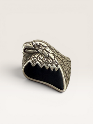 Eagle Head Biker Ring