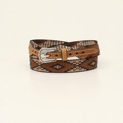 Twister Diamond Ribbon Hat Band Brown