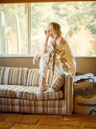 Mojave Linen Button Up Button Blouse