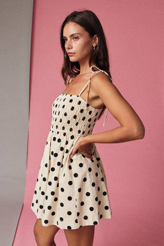 Slow Burn Polka Dot Dress