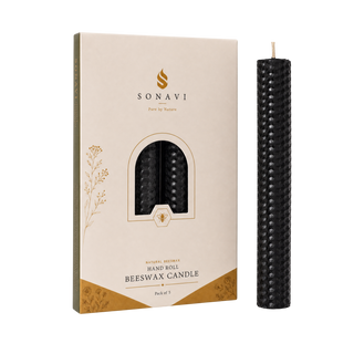 Black Beeswax Candlestick