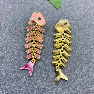 Pink Shores Fish Earrings