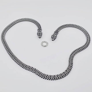 Double Snake Head Men's Chain Necklace